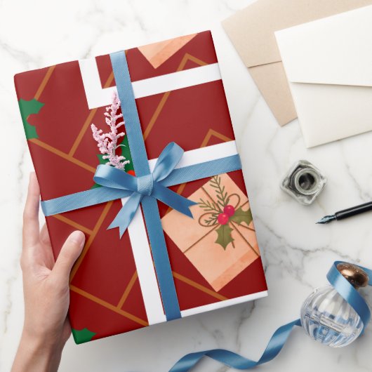 Rustikales Weihnachtsgeschenk Wrapping Paper mit H Geschenkpapier (Schenken)