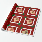 Rustikales Weihnachtsgeschenk Wrapping Paper mit H Geschenkpapier (Ungerollt)