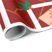 Rustikales Weihnachtsgeschenk Wrapping Paper mit H Geschenkpapier (Rolleneckpunkt)
