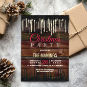 Rustikales Weihnachtsgold Einladung