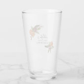 Rustikales Weihnachtsgrün Brautparty Glas (Rückseite)