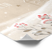 Rustikales Weihnachtshaus im Schnee Poster (Ecke)