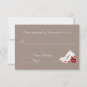 Rustikales Weihnachtshochzeits-Einladung UAWG RSVP Karte (Rückseite)