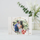 Rustikales Weihnachtskarten-Foto Rustikales Kaminh RSVP Karte (Stehend Vorderseite)