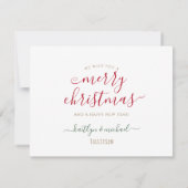 Rustikales Weihnachtskarten-Foto Rustikales Kaminh RSVP Karte (Rückseite)