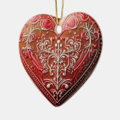 Rustikales Weihnachtskeks dekoriert Urlaub Keramik Ornament (Links)