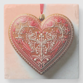 Rustikales Weihnachtskeks dekoriert Urlaub Steinuntersetzer