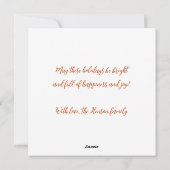 Rustikales Weihnachtskoch dekoriert Traditionell Feiertagskarte (Rückseite)