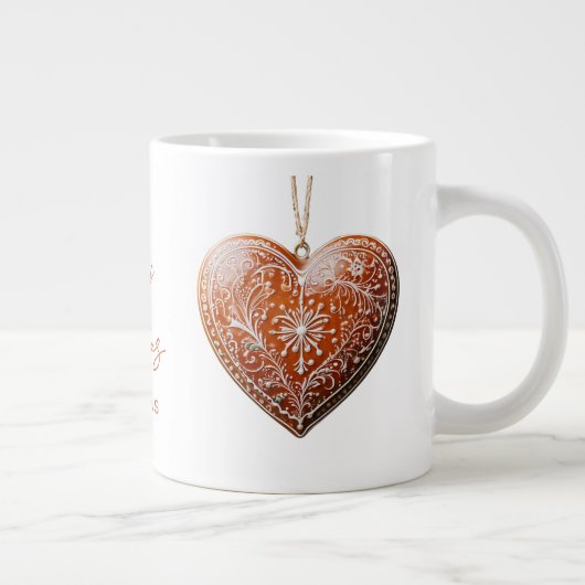 Rustikales Weihnachtskoch dekoriert Traditionell Jumbo-Tasse (Rechts)