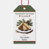 Rustikales Weihnachtskohl Geschenkanhänger (Rückseite)