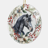 Rustikales Weihnachtskraut Keramik Ornament (Links)
