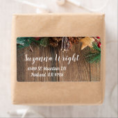 Rustikales Weihnachtslabel (Insitu)