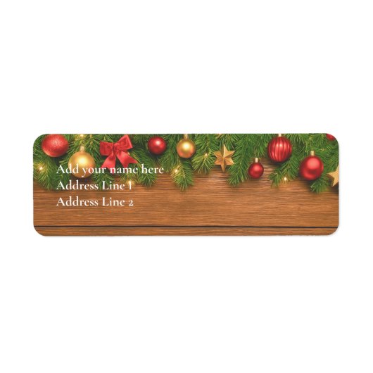 Rustikales Weihnachtslabel – Anpassbar (Vorne)
