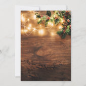 Rustikales Weihnachtsland Unternehmen mistletoligh Einladung (Rückseite)