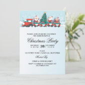 Rustikales Weihnachtslandschaft Unternehmen mistle Einladung (Stehend Vorderseite)