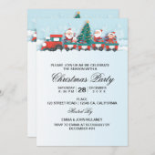 Rustikales Weihnachtslandschaft Unternehmen mistle Einladung (Vorne/Hinten)