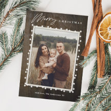 Rustikales Weihnachtslicht-Foto