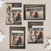 Rustikales Weihnachtslicht-Foto Feiertagskarte