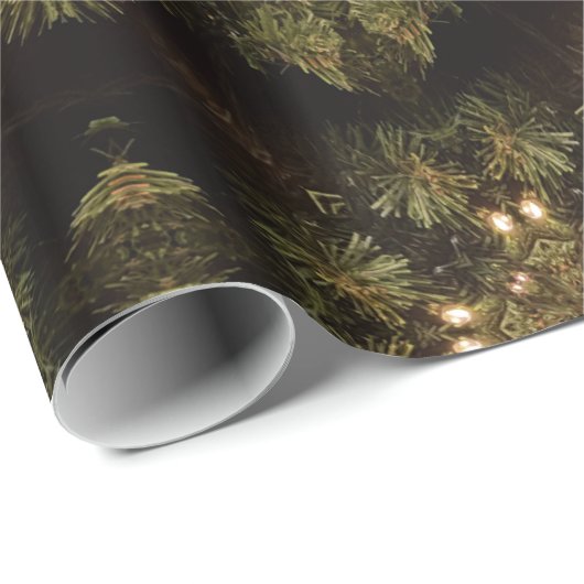 Rustikales Weihnachtslicht im kaleidoskopischen De Geschenkpapier (Rolleneckpunkt)