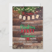 Rustikales Weihnachtslicht im Land florierendes Pa Einladung (Vorderseite)