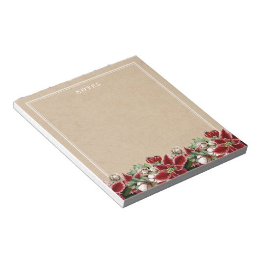 Rustikales Weihnachtslied Notizblock (angewinkelt)