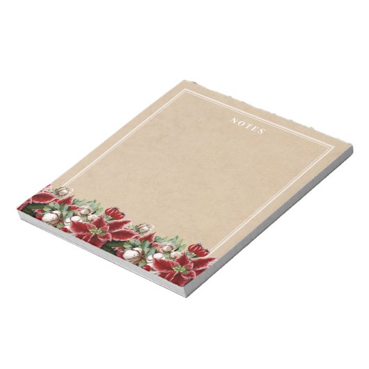 Rustikales Weihnachtslied Notizblock (Rotiert)