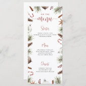 Rustikales Weihnachtsmenü Menükarte (Vorne/Hinten)