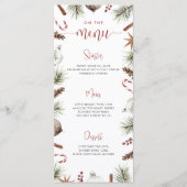 Rustikales Weihnachtsmenü Menükarte (Vorderseite)