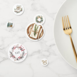 Rustikales Weihnachtsmongramm Konfetti