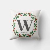 Rustikales Weihnachtsmongramm - Urbrand Kissen (Rückseite)