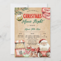 Rustikales Weihnachtsmovie Night Popcorn Santa Par