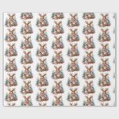 Rustikales Weihnachtspapier Geschenkpapier (Flach)