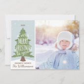 Rustikales Weihnachtsschnee-Foto Feiertagskarte (Vorderseite)