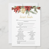 rustikales Weihnachtsspiel-Geheimnis Santa Fragebo Einladung (Vorderseite)