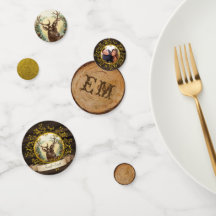 Rustikales Weihnachtsstag Foto Gold Monogram