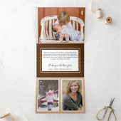 Rustikales Weihnachtswald und Weinberge Multi-Foto Dreifach Gefaltete Urlaubskarte (Innenseite)