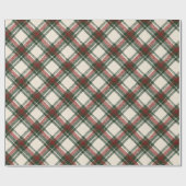 Rustikales Weihnachtswaschpapier Kariert Geschenkpapier (Flach)