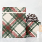 Rustikales Weihnachtswaschpapier Kariert Geschenkpapier