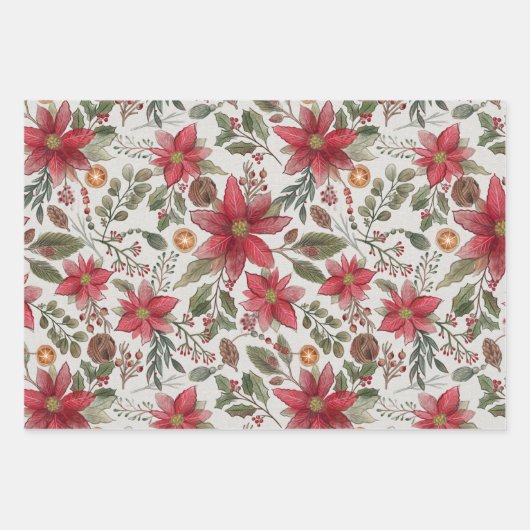 Rustikales Weihnachtswasser Geschenkpapier Set (Vorderseite 3)