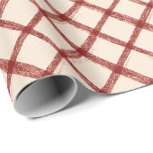 Rustikales Weihnachtswrapping Paper Geschenkpapier (Rolleneckpunkt)