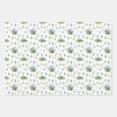 Rustikales Weihnachtswrapping Paper Sheet Set 3 Geschenkpapier Set (Vorderseite)