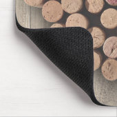 Rustikales Wein-Korken-Herz Mousepad (Ecke)