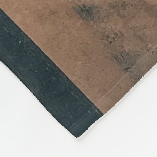 Rustikales Weinbauholz und Traubenmonogramm Fleecedecke (Ecke)