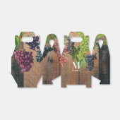 Rustikales Weinbauholz und Traubenmonogramm Geschenkschachtel (Ungefaltet)