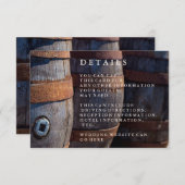 Rustikales Weingut Weinberge Weinrebe Details Kart Begleitkarte (Vorne/Hinten)