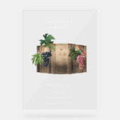 Rustikales Weinkeller Weinkeller Weinberg Hochzeit Acrylschild (Vorderseite)