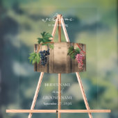 Rustikales Weinkeller Weinkeller Weinberg Hochzeit Acrylschild (Neutral)