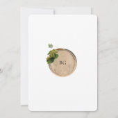 Rustikales Weinkeller Weinkeller Weinberg Hochzeit Einladung (Rückseite)