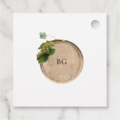 Rustikales Weinkeller Weinkeller Weinberg Hochzeit Geschenkanhänger (Rückseite)