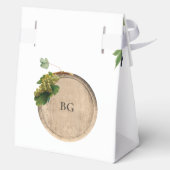 Rustikales Weinkeller Weinkeller Weinberg Hochzeit Geschenkschachtel (Rückseite)